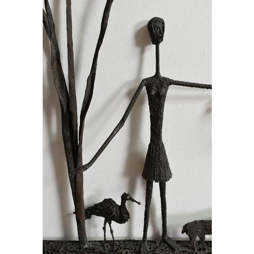 1960s Mural Brutalist Painting Sculpture, 1960s For Sale - Image 5 of 6