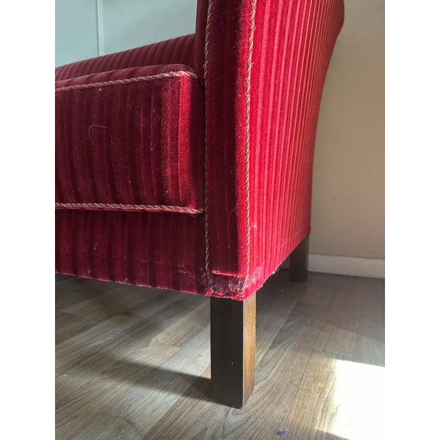 Danish Mohair Loveseat in the Henningsen Style, Denmark, Circa 1960s For Sale - Image 4 of 4
