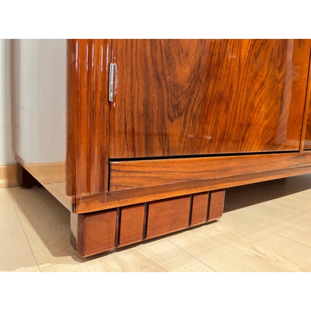 Art Deco Sideboard in Walnut, Lacquer & Nickel, France, 1930s For Sale - Image 12 of 18