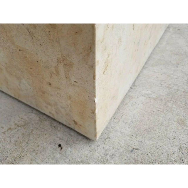 1980s Tessellated Mactan Stone Brass Glass Console Table For Sale In Miami - Image 6 of 9