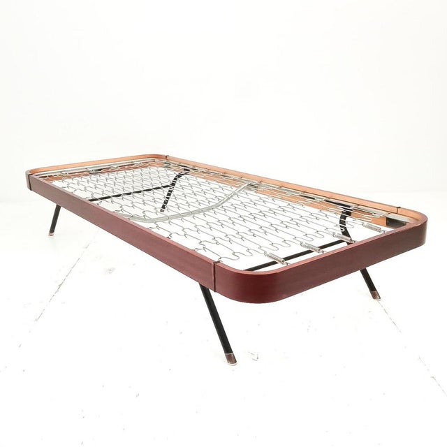 Single Bed in Curved Wood, 1960s For Sale - Image 13 of 18