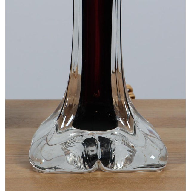 1950s Glass Table Lamps attributed to Paul Kedelv for Flygfors, 1960s, Set of 2 For Sale - Image 5 of 7
