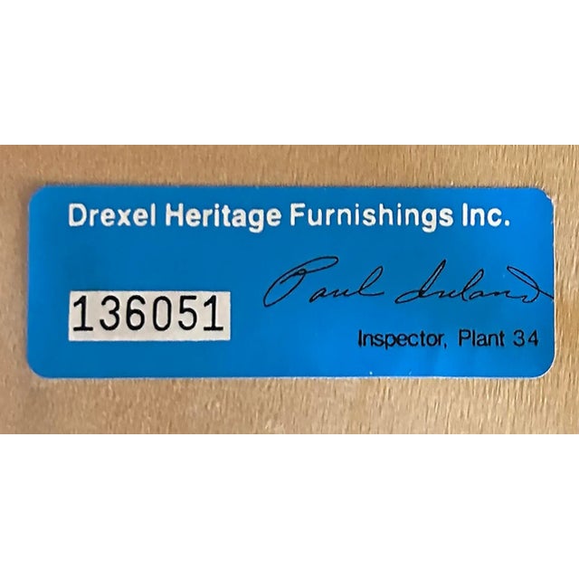 Vintage Drexel Heritage Burlwood and Brass Pedestals- a Pair For Sale - Image 9 of 9