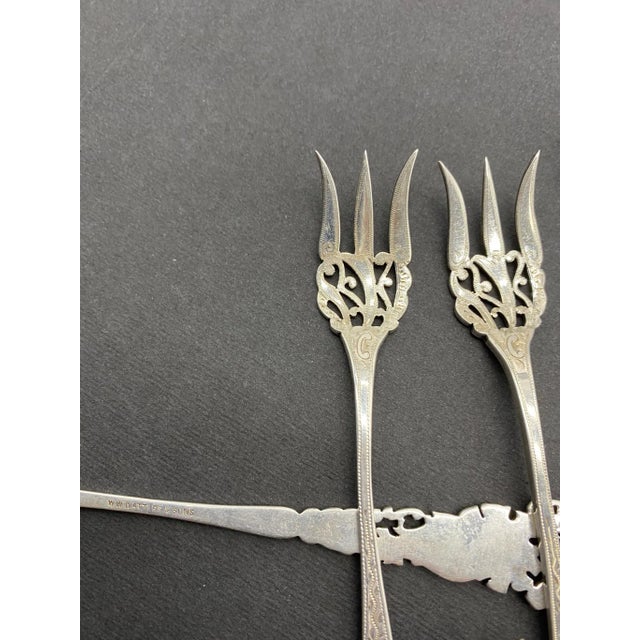 アンティーク　純銀　サラダ　フォーク　Dominick アンティーク 純銀 サラダ フォーク Dominick Antique Silver