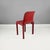 Artemide Modern Italian Plastic Red Chairs Selene attributed to Vico Magistretti for Artemide, 1960s, Set of 4 For Sale - Image 4 of 15