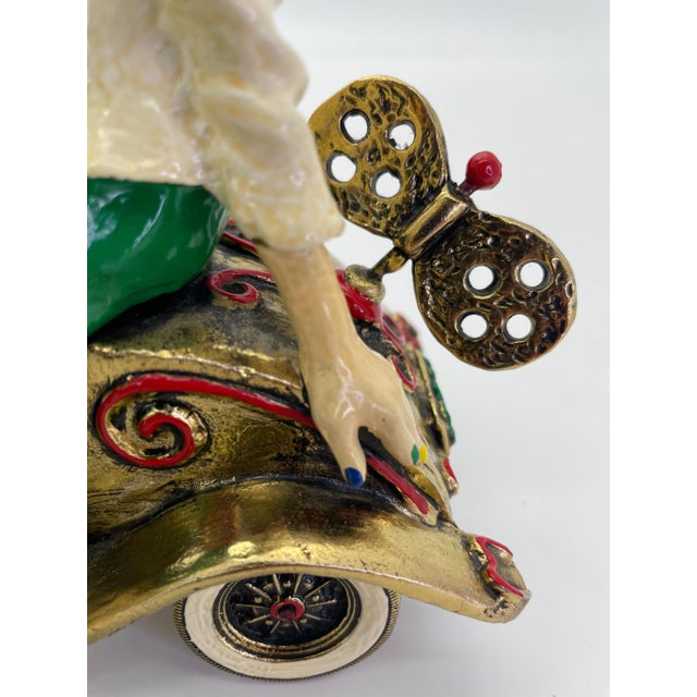 Vintage Ronald A. Lee 24k Gold-Plated Hand-Painted Clown in Wind-Up Car Sculpture, C. 1979–1981 For Sale - Image 9 of 15