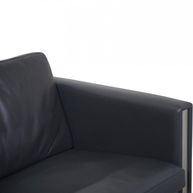 CH103 Two-Seater Sofa in Grey Leather by Hans Wegner, 2000s For Sale - Image 6 of 18