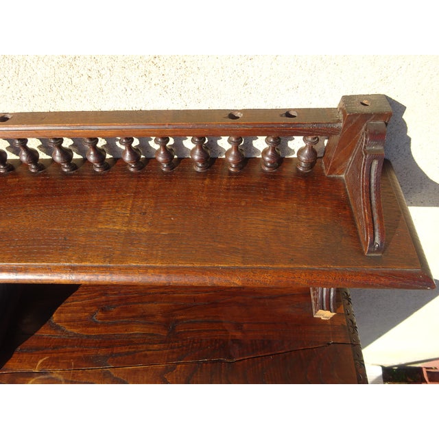 Brown Antique Sideboard from Bedel & Cie For Sale - Image 8 of 18