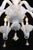 Vintage White Glass Gold 6 S Arm Chandelier For Sale - Image 12 of 16