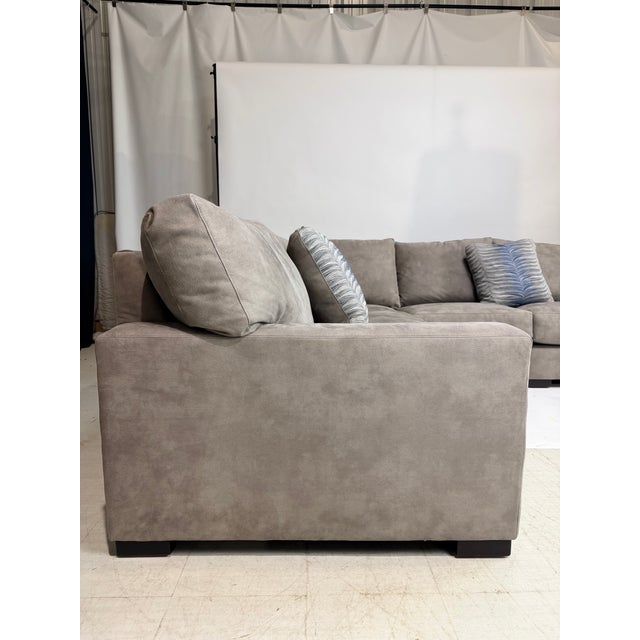 Early 21st Century Paladin 3-Piece 6-Seater Taupe Microfiber Sectional For Sale - Image 5 of 10
