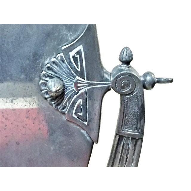 1900 - 1909 Antique German Jugenstil Grand Silvered Table Vanity Mirror, Ca.1900 For Sale - Image 5 of 8