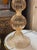 Pair of Large Scale Murano Peach and Gold Ball Form Lamps For Sale - Image 4 of 7