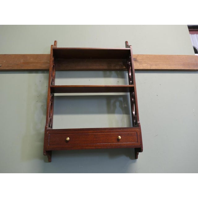 Wall Hanging Shelves with Drawer, 1960s For Sale - Image 6 of 7