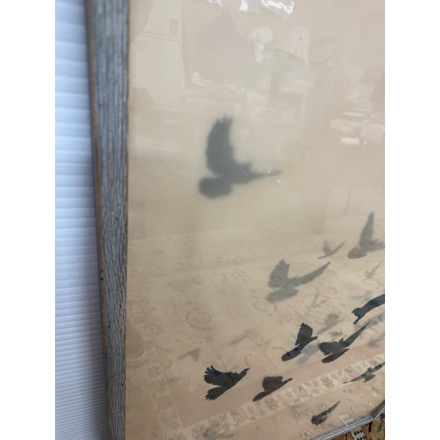 Restoration Hardware Teen Birds in Flight Vellum Print, Framed For Sale In San Francisco - Image 6 of 12