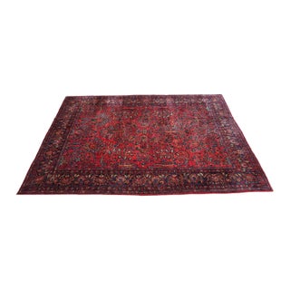 Antique C.1920s Hand Woven Traditional Oriental Rug For Sale