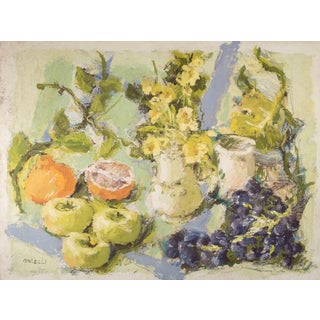 Franco Marzilli, Still Life, Oil Painting, 1970s For Sale