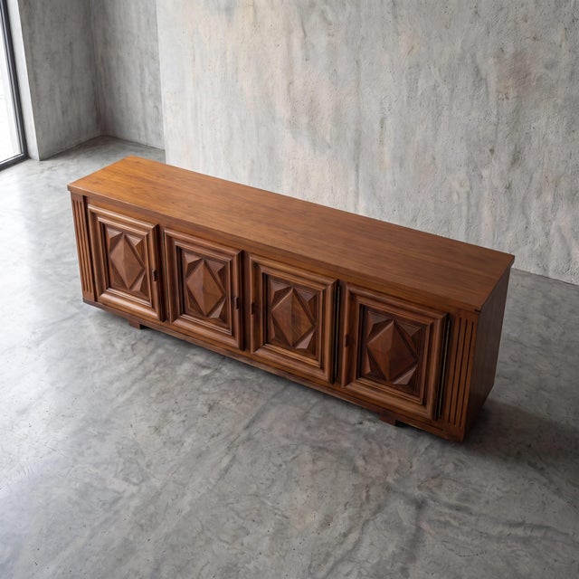 Mid-Century Modern Vintage French Brutalist Sideboard, 1970s For Sale - Image 3 of 13