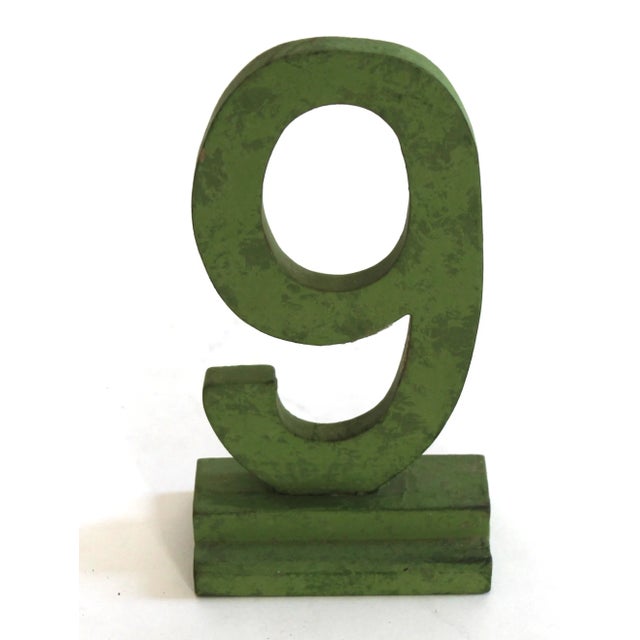 American Vintage Number 9 Figure For Sale - Image 3 of 4