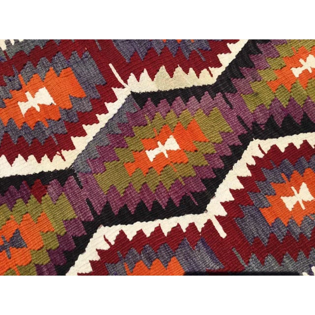 1960s Small Tribal Kilim - 36" X 48.5" For Sale - Image 5 of 9