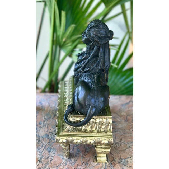 Mid 18th Century Bronze Chenets - a Pair For Sale - Image 5 of 6