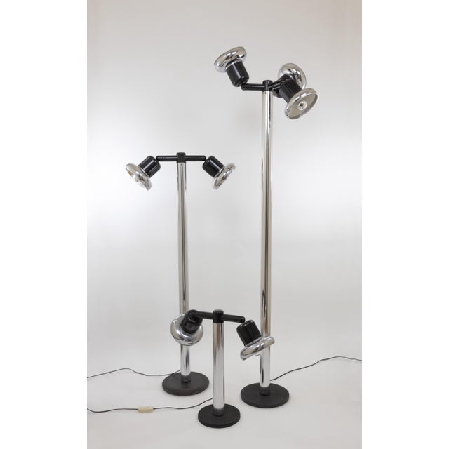 Stilnovo Large Chrome Floor Lamp by Gae Aulenti & Livio Castiglioni for Stilnovo, 1970s For Sale - Image 4 of 9