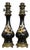 Napoleon III Lamps with Black Enameled Porcelain Stems, Set of 2 For Sale