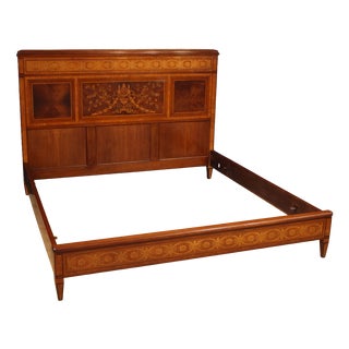 Vintage Italian Louis XVI Style Double Bed, 1950 For Sale