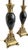 Maitland - Smith Lamps Maitland Smith Black Marble Pair & Silk Shades For Sale - Image 4 of 12