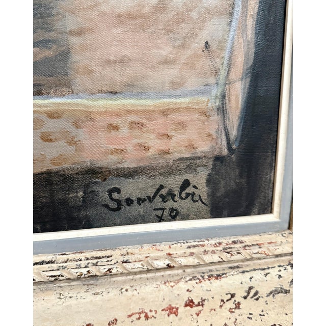 Jean Souverbie, Large French Modernist Nabi Oil Painting Jean Souverbie Still Life Tulipes Jaune, 1970 For Sale In Miami - Image 6 of 9