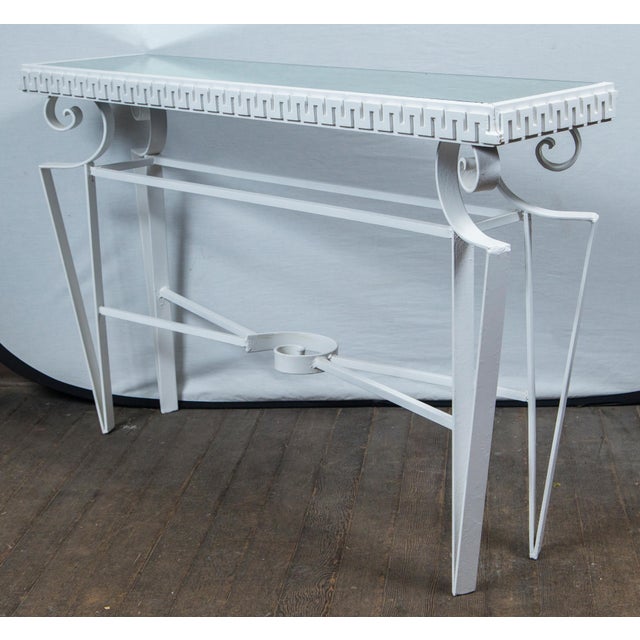 Dorothy Draper Style Wrought Iron Console For Sale In New York - Image 6 of 11