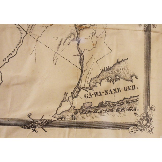 1851 American Framed Original Iroquois Nation Map by Lewis Henry Morgan For Sale - Image 4 of 8
