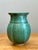 Vintage Speckled Green Ceramic Vase For Sale - Image 10 of 12