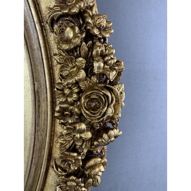 19th Century Gilded Mirror with Floral Motifs, 1890s For Sale - Image 6 of 8