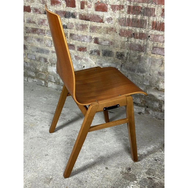 1960s Scandinavian Chairs in Thermoformed Beech, 1960s, Set of 8 For Sale - Image 5 of 11