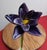 Vintage Murano. Amethyst Vase W/Emerald Vine Wrap Around Vase, With Matching Flowers For Sale - Image 10 of 12