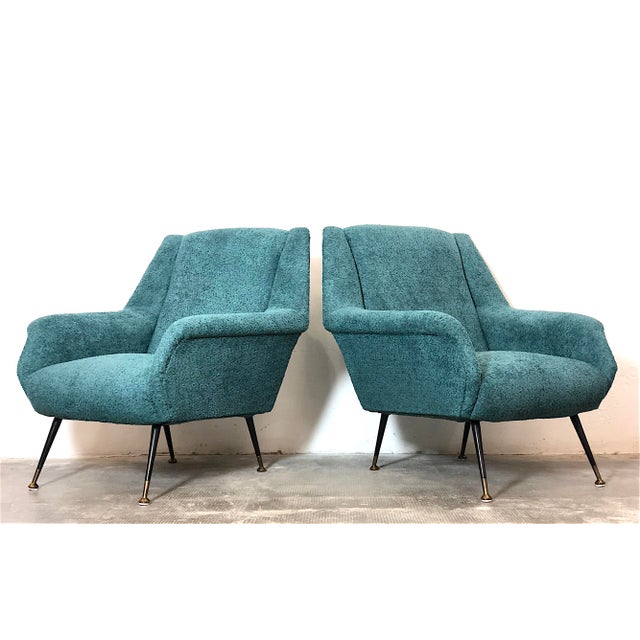 Vintage Armchairs by Gigi Radice for Minotti, Italy, 1960s, Set of 2 For Sale - Image 6 of 16