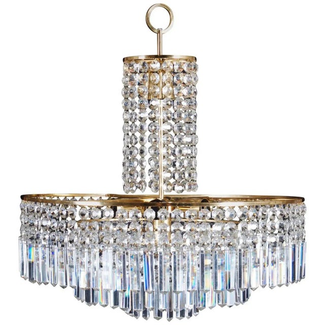 Vintage Cut Crystal Chandelier from Bakalowits & Söhne For Sale - Image 13 of 13