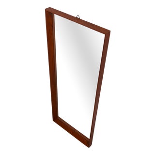 Mid-Century Danish Teak Hallway Mirror and Sconce, 1950s, Set of 2 For Sale