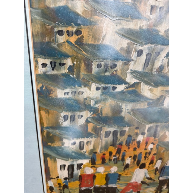 Brown Patrick Bergsma Township Scene Signed Painting, Circa 1996 For Sale - Image 8 of 12