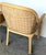 Pair of Karl Rausch for Baker "Linea Cara" Split-Reed Rattan & Leather Armchairs For Sale - Image 16 of 17