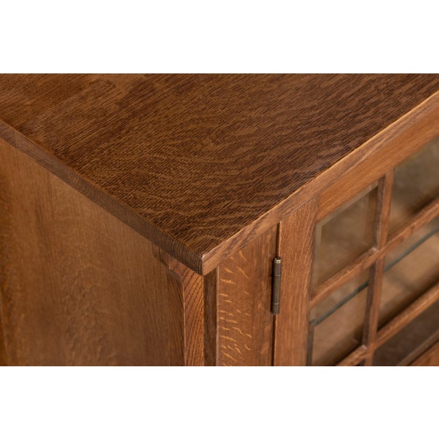 Mission Quarter Sawn Oak 72" Tv Stand - Walnut For Sale In Chicago - Image 6 of 9