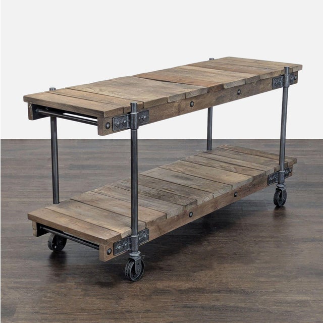 Industrial Pottery Barn Williams Media Console For Sale - Image 3 of 7
