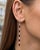 Garnet Huggie Drop Earrings, Silver, Gold, Pair For Sale - Image 4 of 7