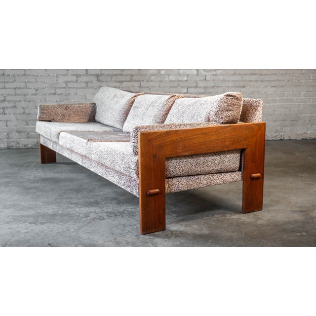 1960s 1960s Attributed to Adrian Pearsall for Craft Associates Walnut Sofa For Sale - Image 5 of 18