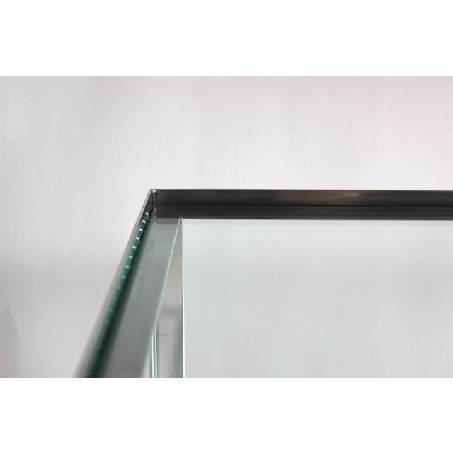 Two-Tier Aluminum Coffee Table For Sale - Image 9 of 11