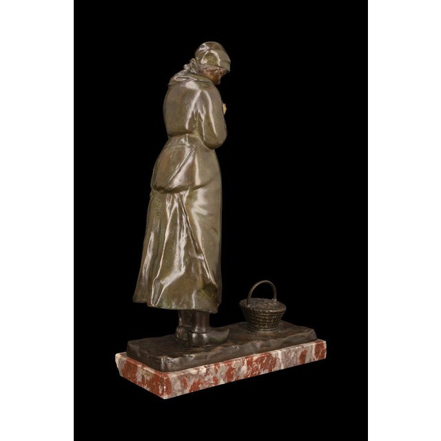 Louis Huygens, Sculpture of Priest, Bronze, 20th Century For Sale - Image 9 of 15