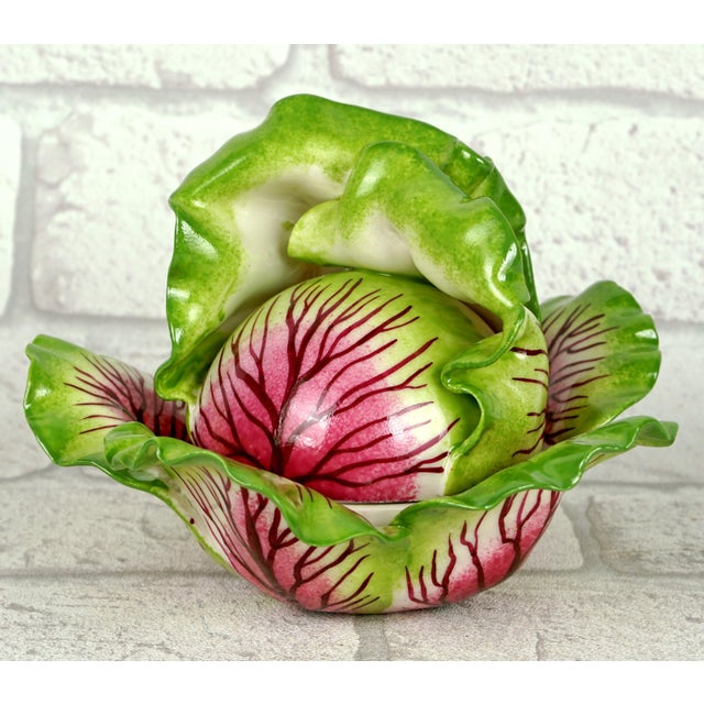 Ceramic Meissen Pink Cabbage-Shaped Box - Trompe l'Oeil Porcelain by Didier Gardillou For Sale - Image 7 of 7