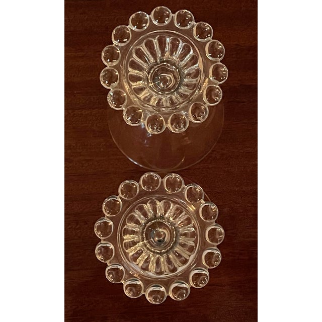 1940s Art Deco Candlewick Footed Tumbler Glasses - A Pair For Sale - Image 9 of 9
