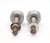 Modern style flat front cylinder shaped cabinet or drawer knobs made of brass with a brushed nickel finish. Mounting...