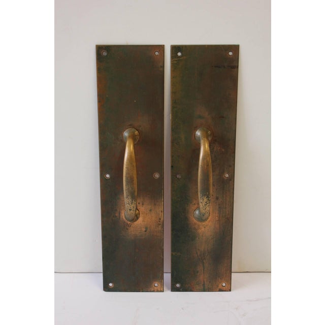 Antique Copper & Brass Entry Door Pull Hardware Chairish